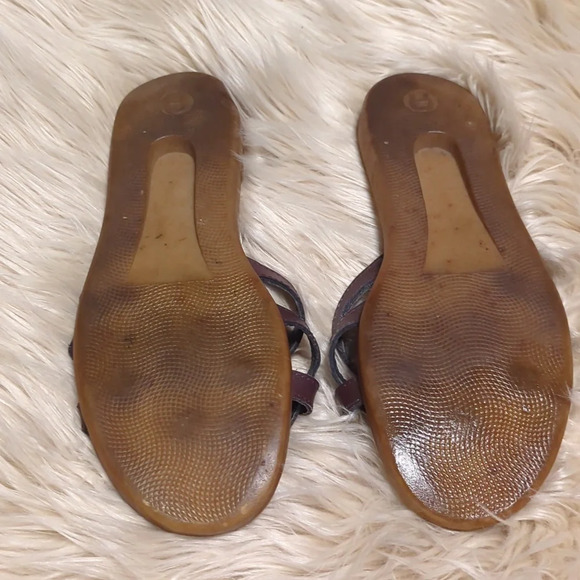 Vintage Etienne Aigner Oxblood sandals size 7M - Picture 2 of 6